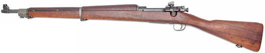 An object with a strap with Springfield Armory in the background