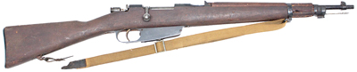 An object with a strap with Springfield Armory in the background